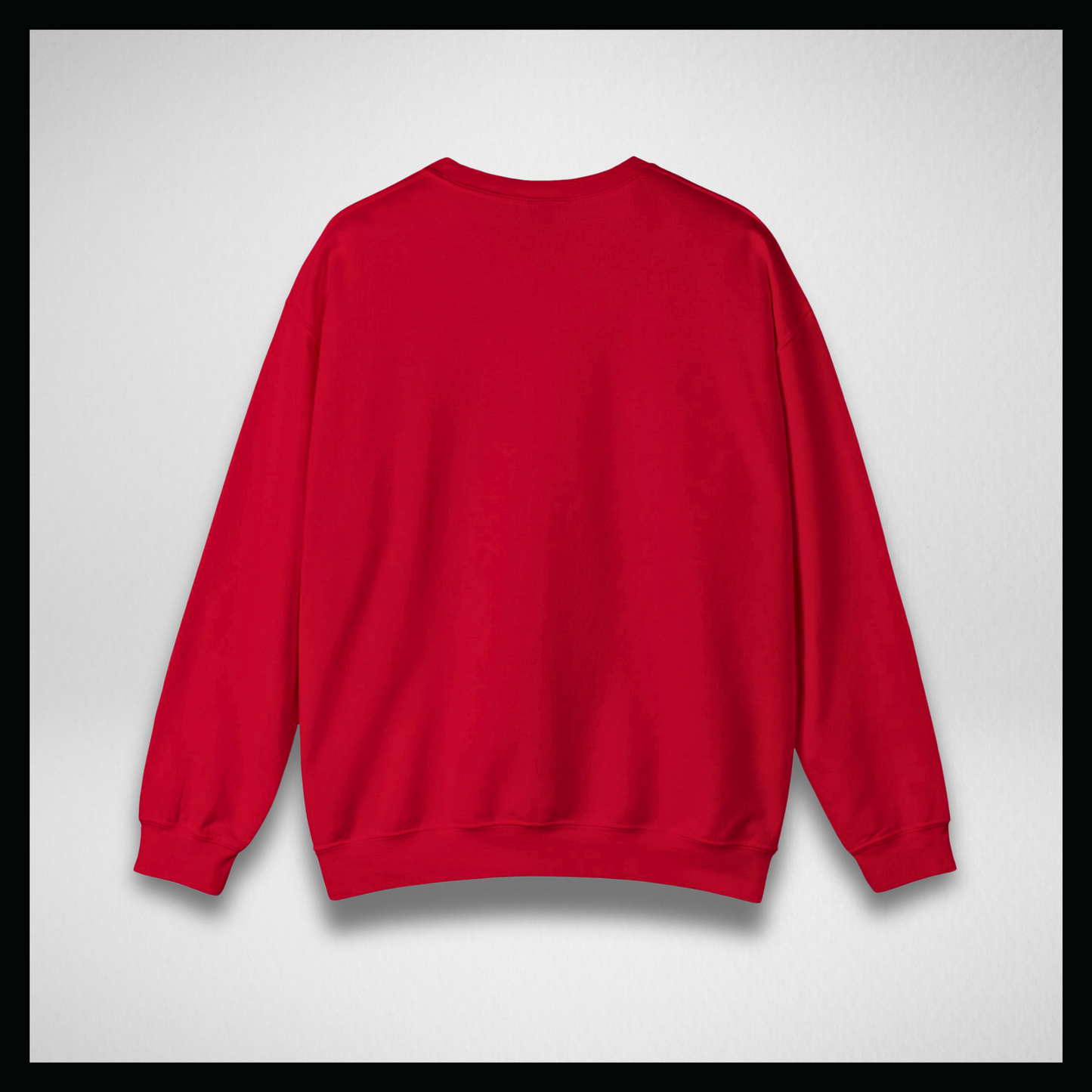 Felpa girocollo rossa, Logo classico blu ricamato