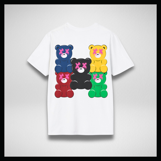 Maglietta bianca, 4 gummy bears