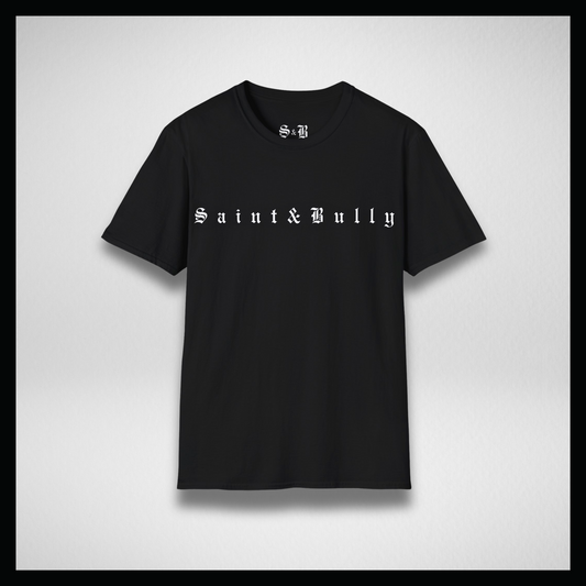 Maglietta nera, scritta classica "Saint&Bully"